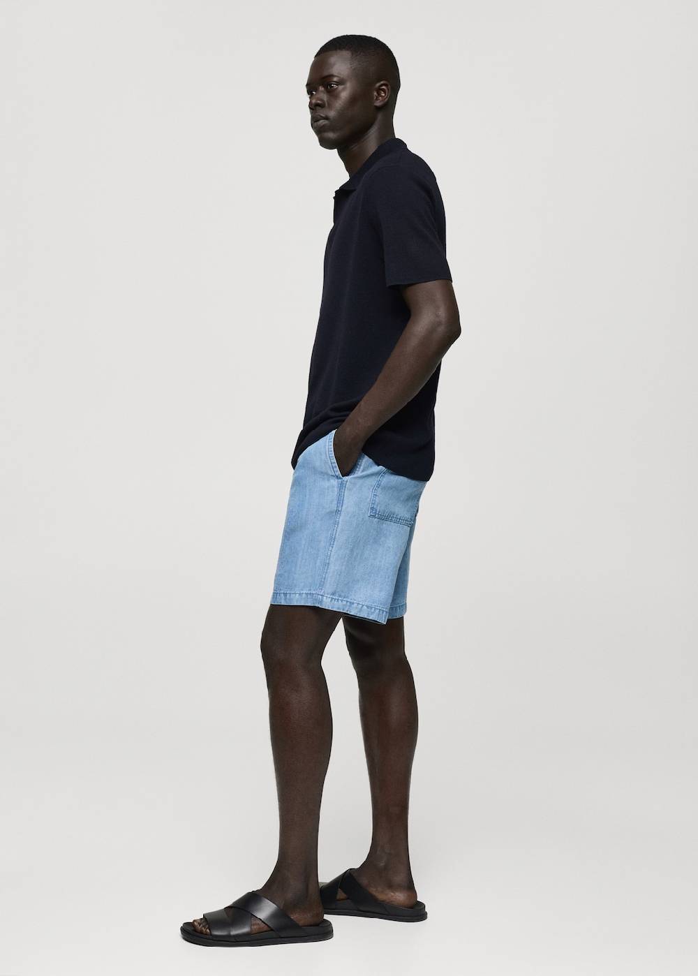 Mango Texturiertes Strick-Poloshirt aus Baumwolle Speichern exportieren