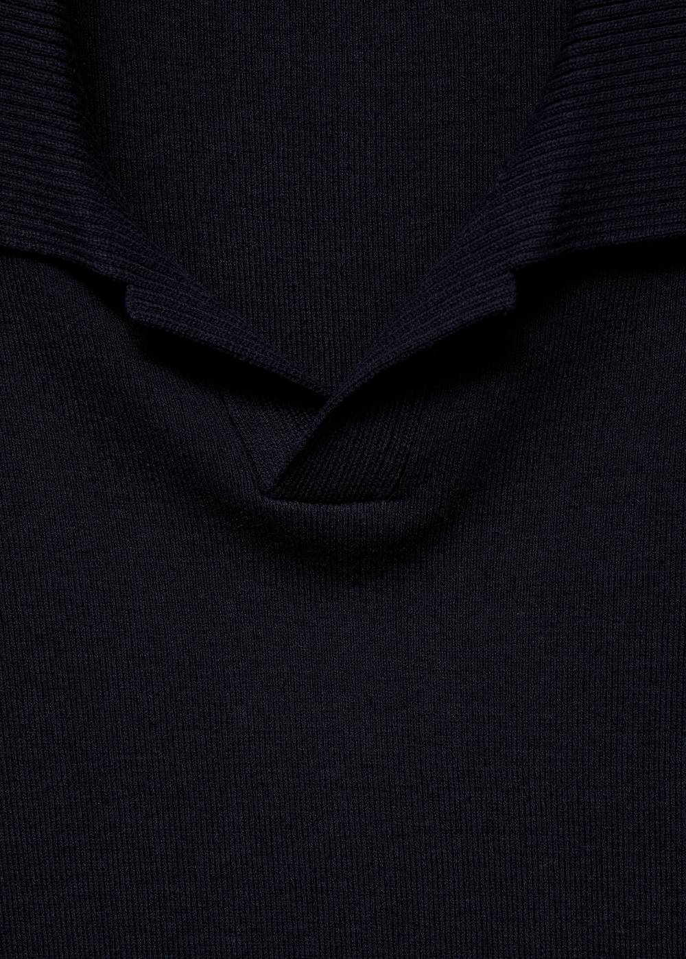 Mango Texturiertes Strick-Poloshirt aus Baumwolle Speichern exportieren