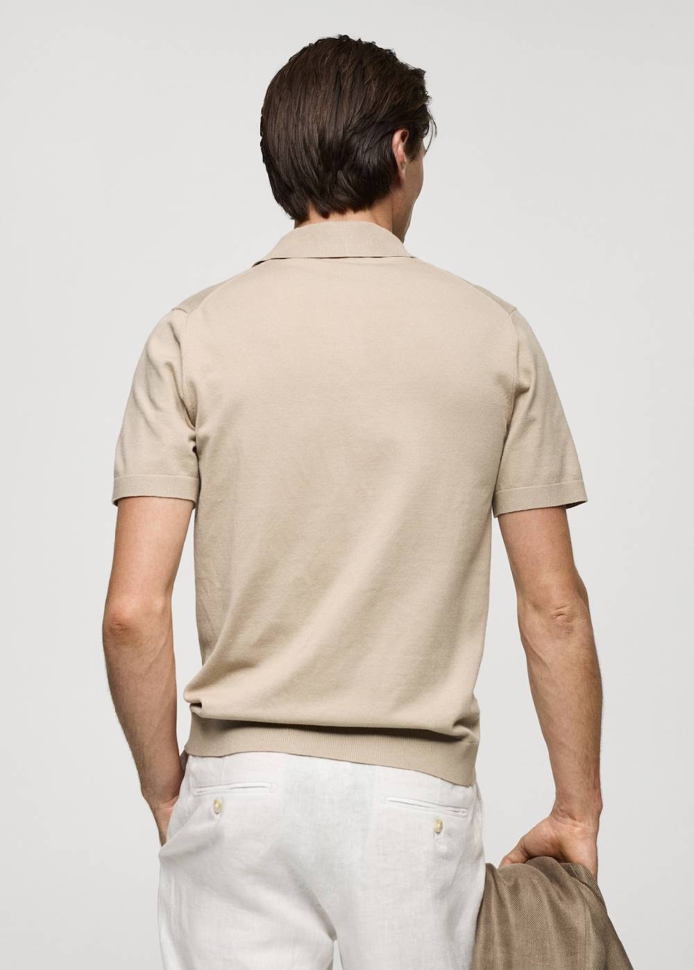 Mango Feinstrick-Poloshirt Im Verkauf