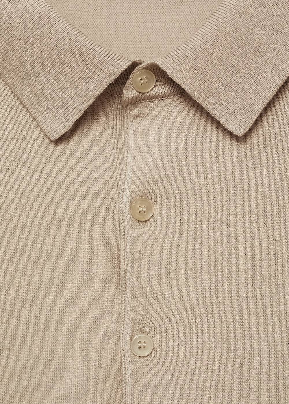 Mango Feinstrick-Poloshirt Im Verkauf