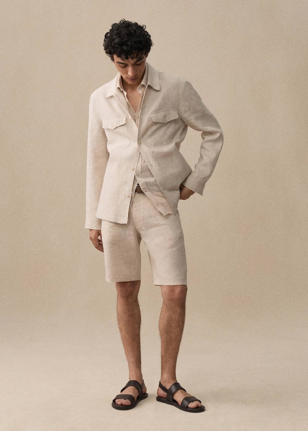 Mango Slim-Fit-Bermudashorts aus 100 % Leinen zollfrei