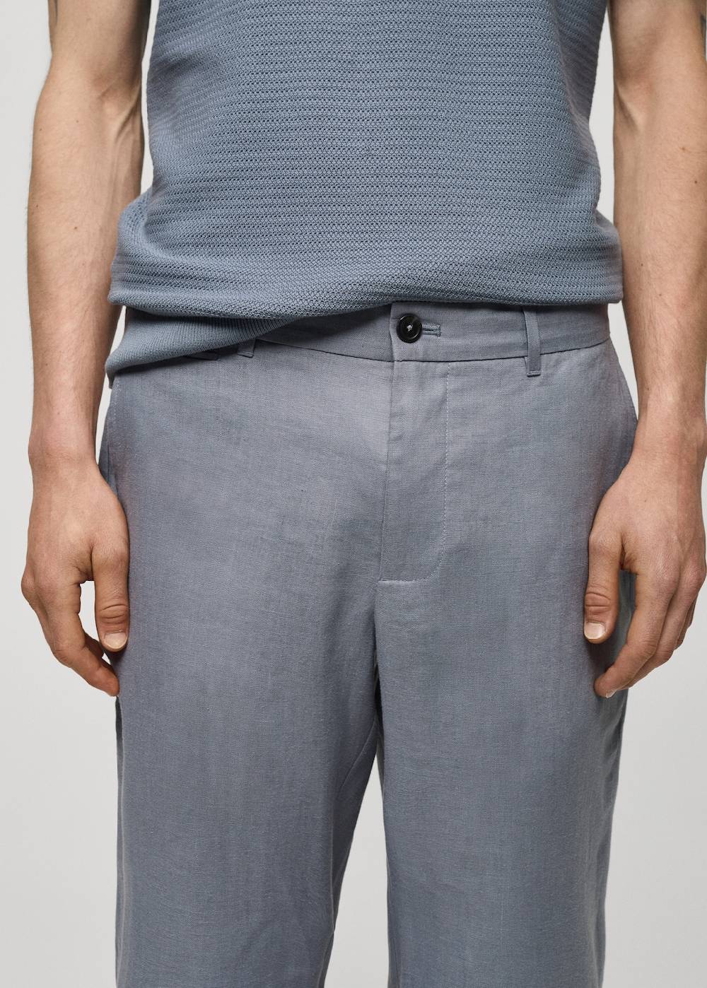 Mango Slim Fit-Hose aus 100 % Leinen 2025