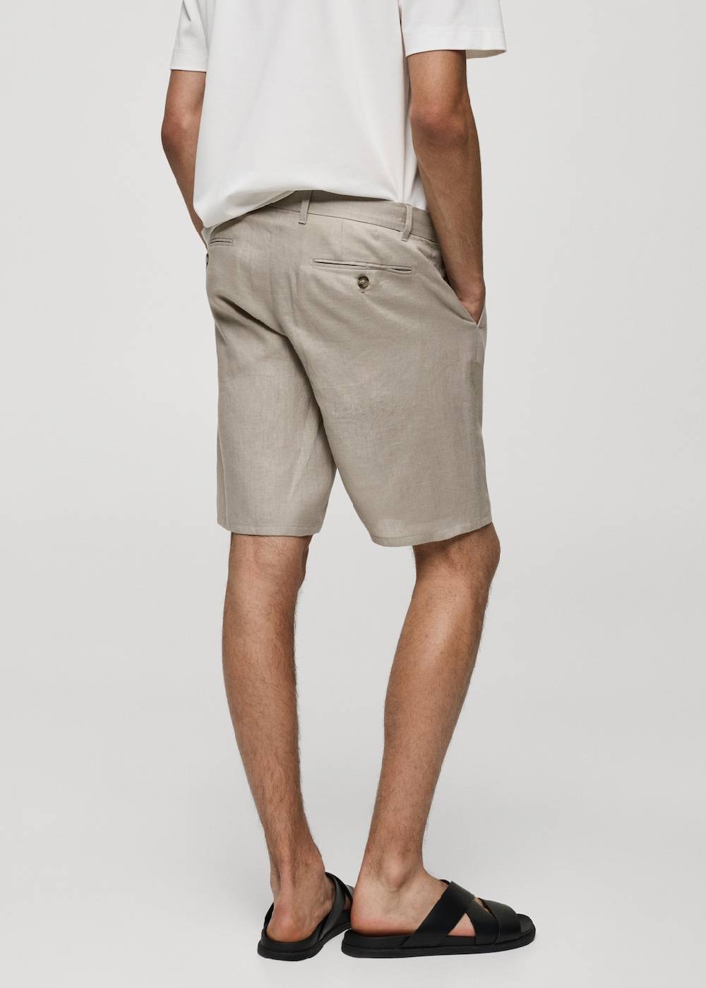 Mango Slim-Fit-Bermudashorts aus 100 % Leinen Outlet