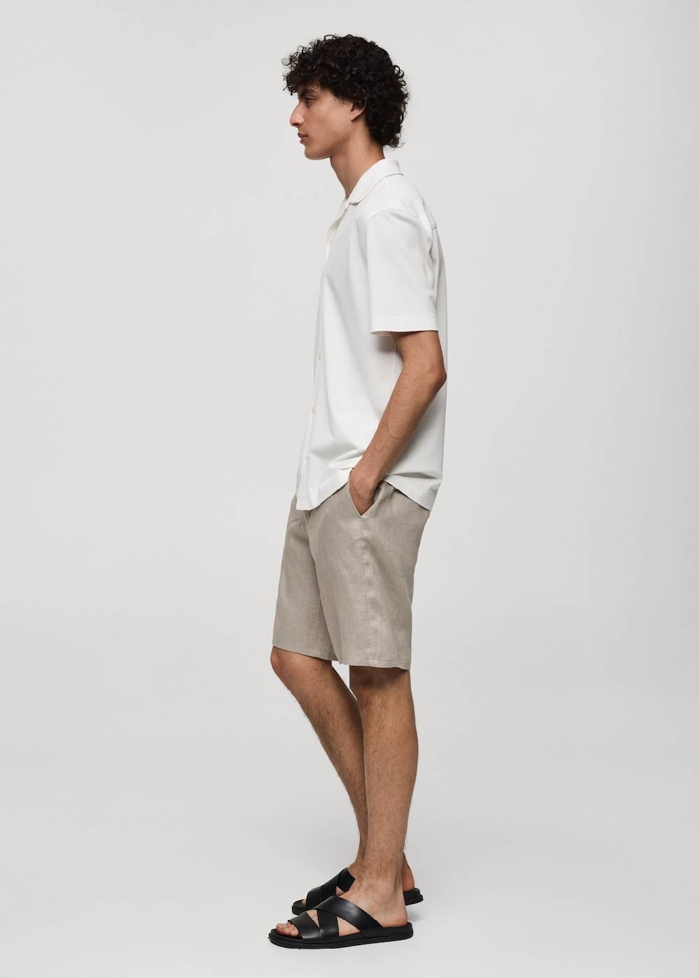 Mango Slim-Fit-Bermudashorts aus 100 % Leinen Outlet