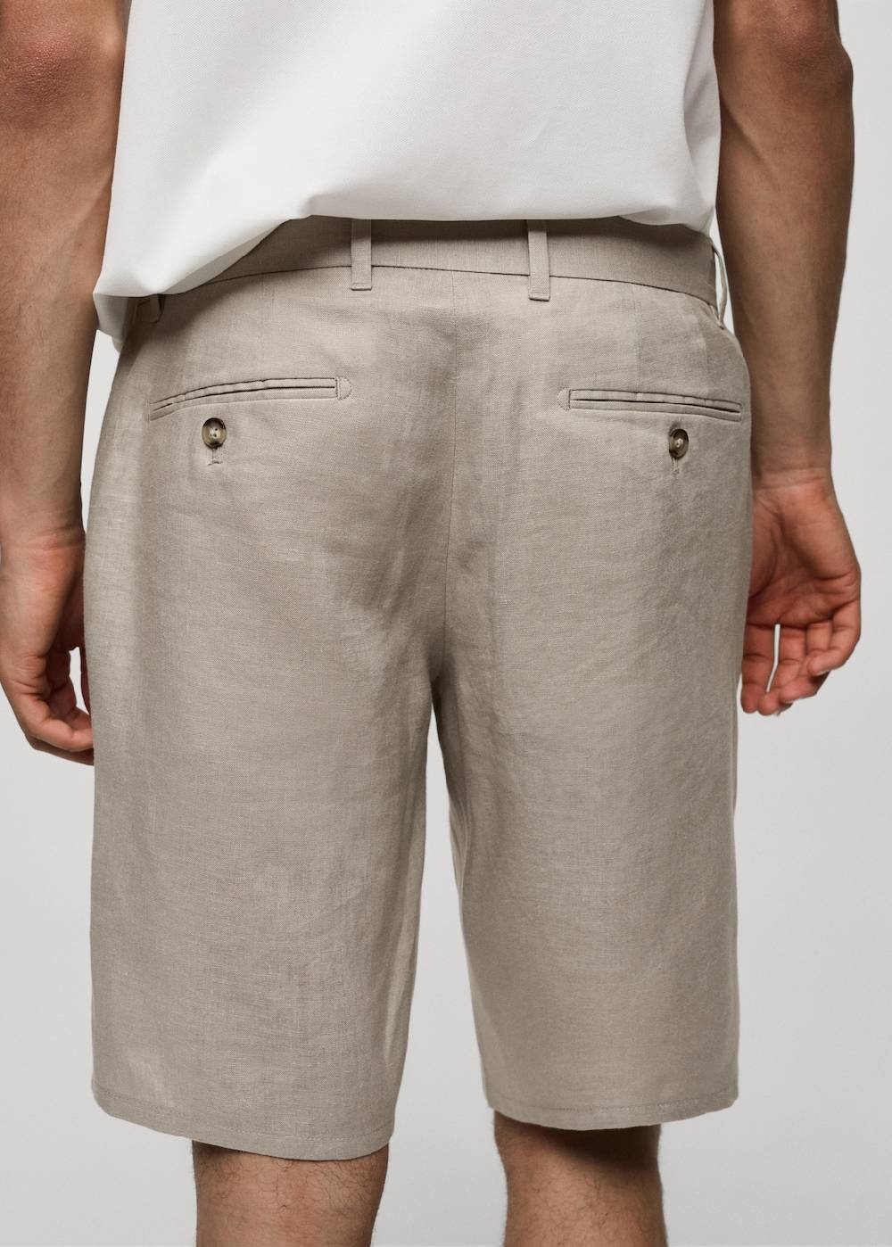 Mango Slim-Fit-Bermudashorts aus 100 % Leinen Outlet