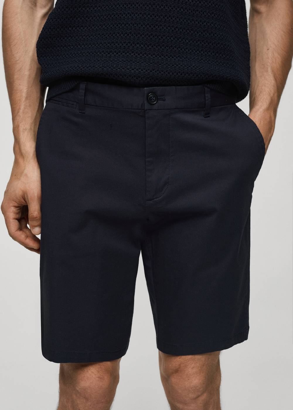 Mango Slim-Fit-Bermudashorts im Chino-Stil aus Baumwolle Verkauf