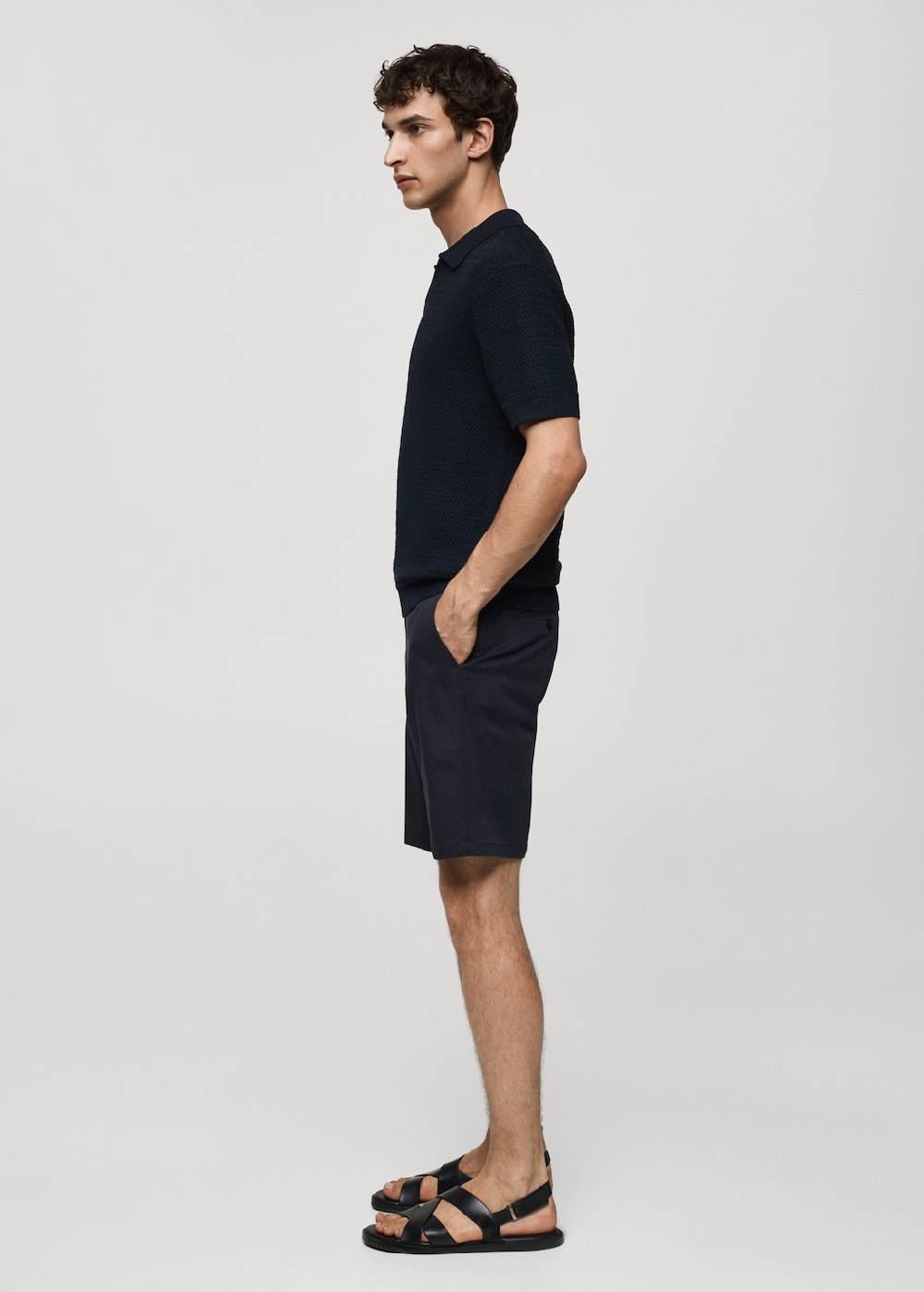 Mango Slim-Fit-Bermudashorts im Chino-Stil aus Baumwolle Verkauf