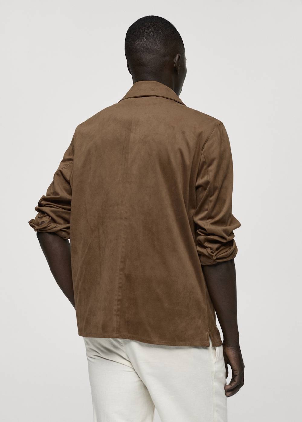 Mango Overshirt mit Wildleder-Effekt und Taschen Günstiger Verkauf