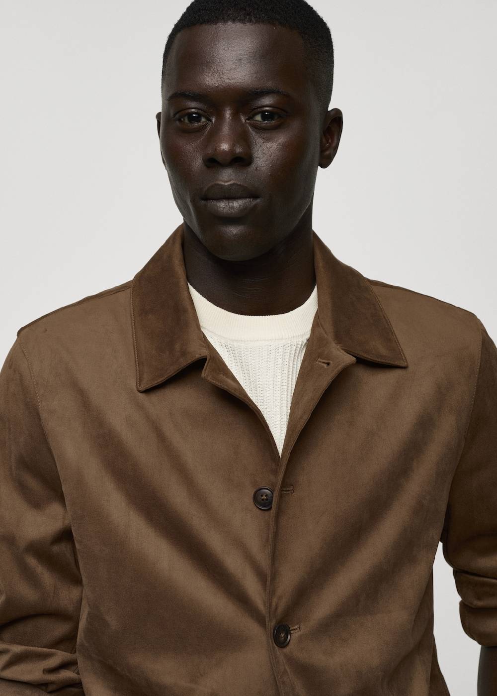 Mango Overshirt mit Wildleder-Effekt und Taschen Günstiger Verkauf