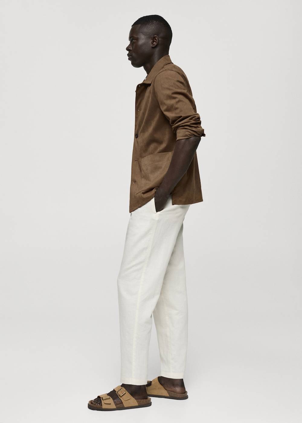 Mango Overshirt mit Wildleder-Effekt und Taschen Günstiger Verkauf