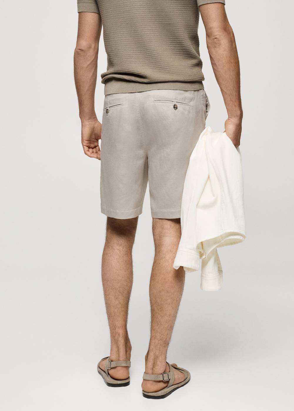 Mango Leinen-Bermudashorts aus Tencel mit Kordelzug Fabrikverkauf