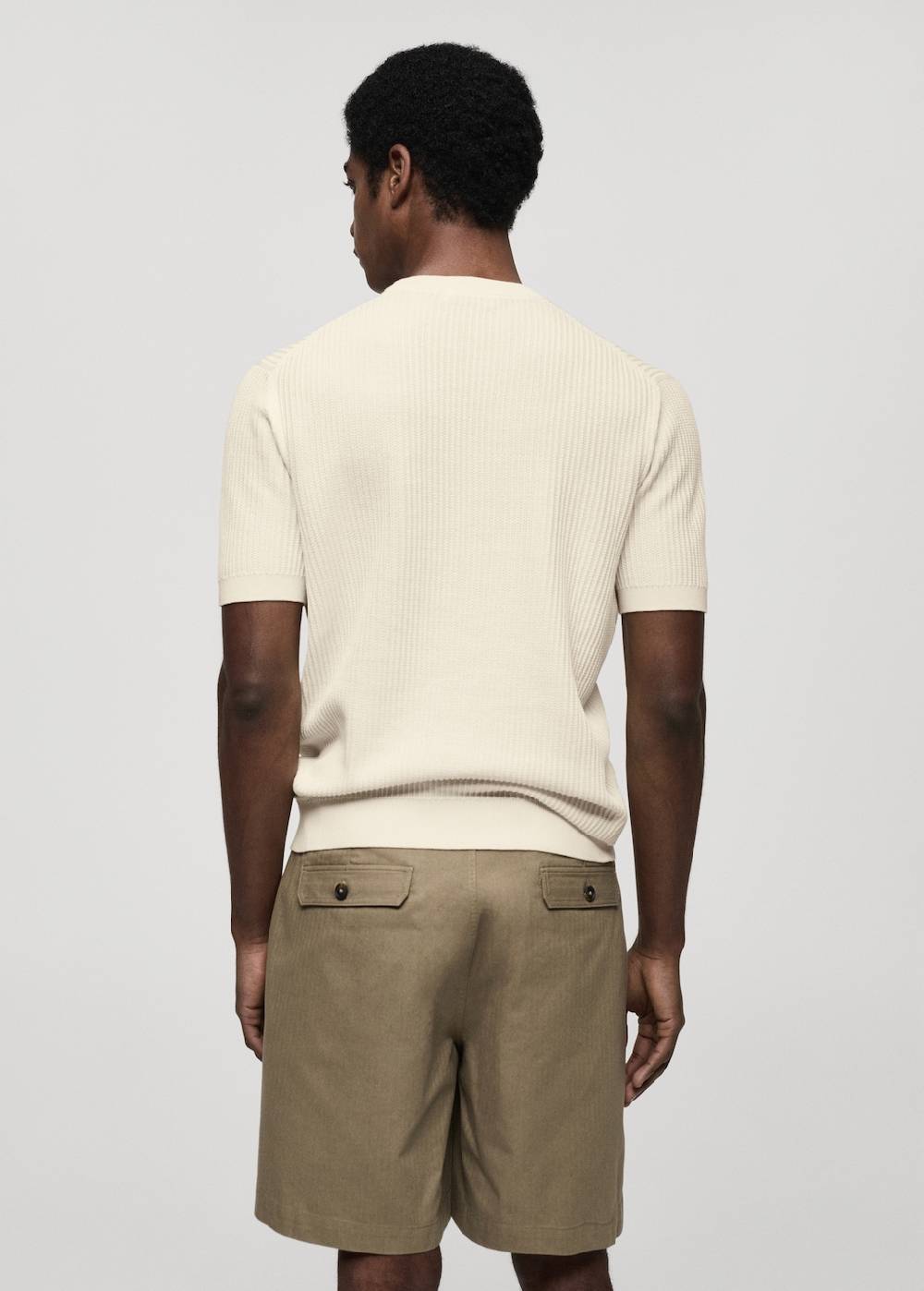 Mango Geripptes Strick-T-Shirt Blitzverkäufe