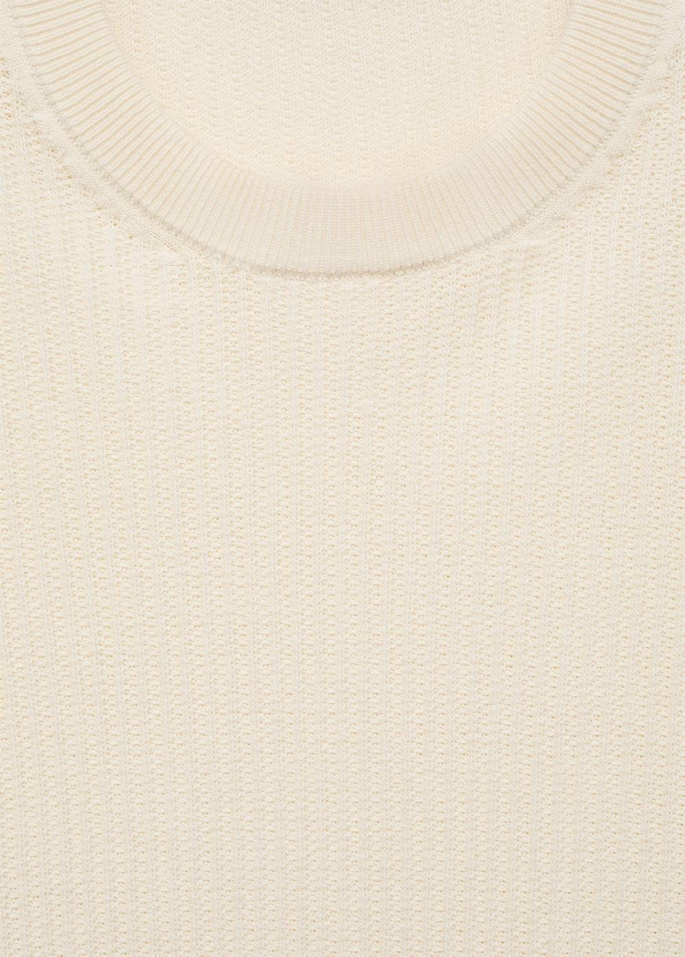 Mango Geripptes Strick-T-Shirt Blitzverkäufe