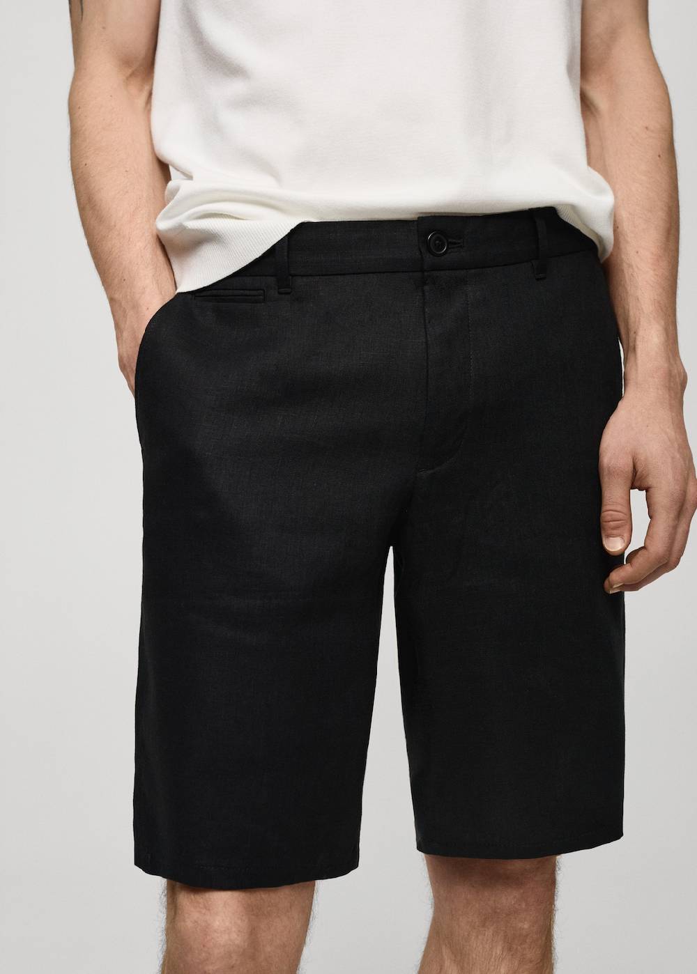 Mango Slim-Fit-Bermudashorts aus 100 % Leinen Fabrikpreis