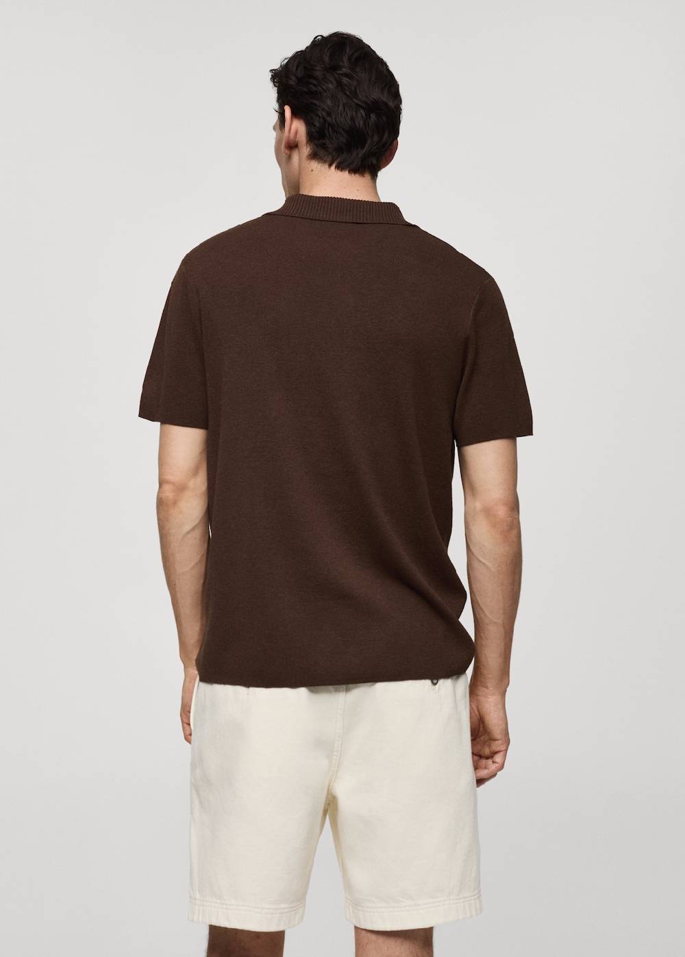 Mango Texturiertes Strick-Poloshirt aus Baumwolle Flash Sale
