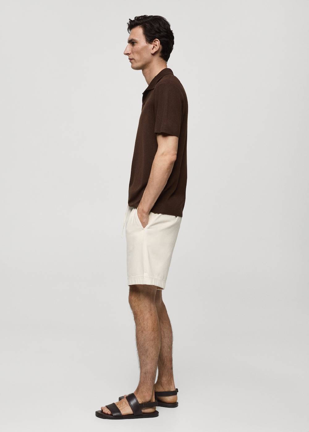 Mango Texturiertes Strick-Poloshirt aus Baumwolle Flash Sale