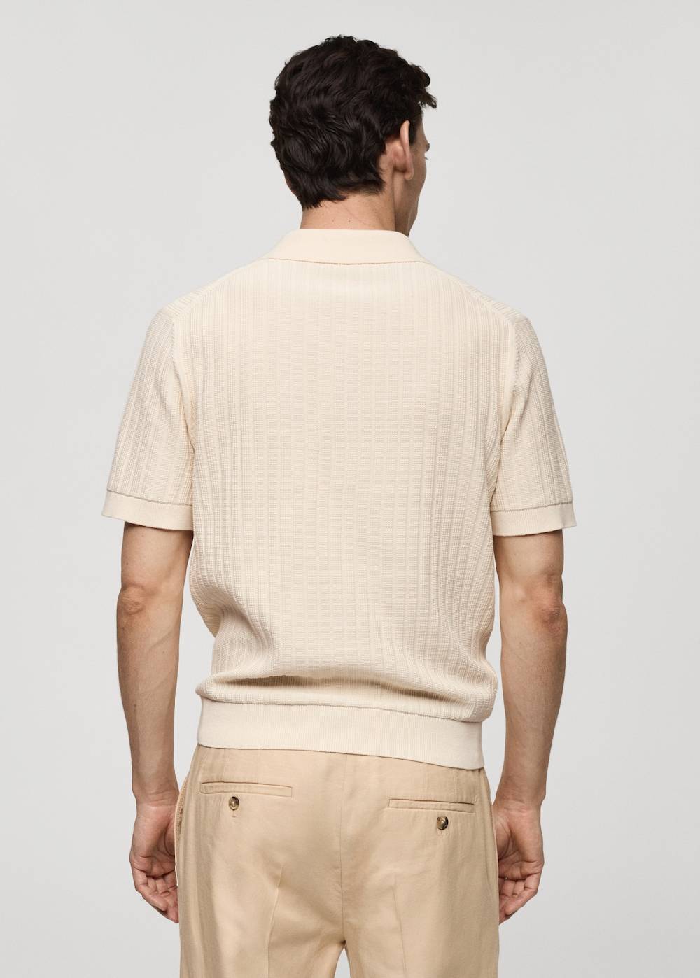 Mango Poloshirt aus 100 % Baumwolle mit Mikrostruktur Online Shopping