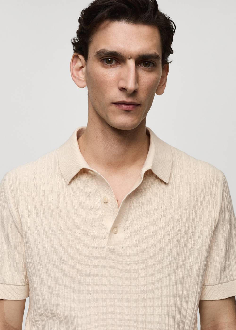 Mango Poloshirt aus 100 % Baumwolle mit Mikrostruktur Online Shopping