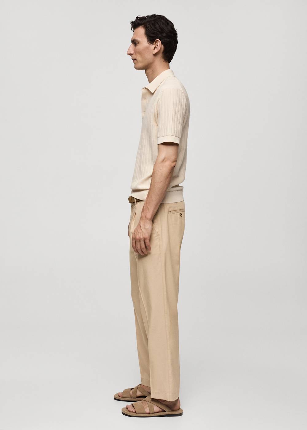 Mango Poloshirt aus 100 % Baumwolle mit Mikrostruktur Online Shopping