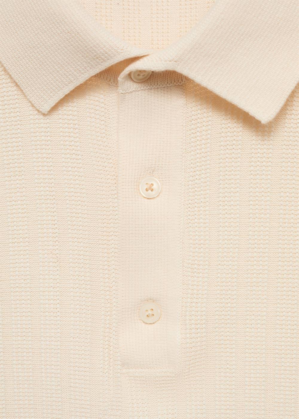 Mango Poloshirt aus 100 % Baumwolle mit Mikrostruktur Online Shopping