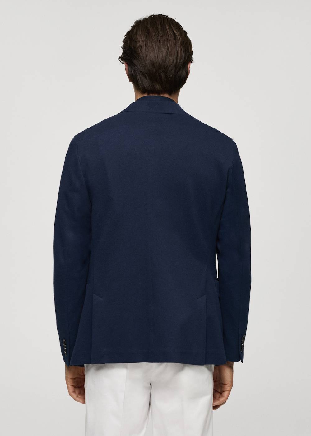 Mango Strukturierter Slim Fit-Baumwollblazer Preisnachlass