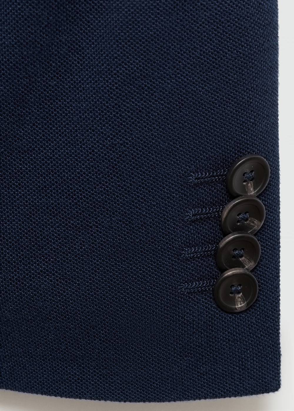 Mango Strukturierter Slim Fit-Baumwollblazer Preisnachlass