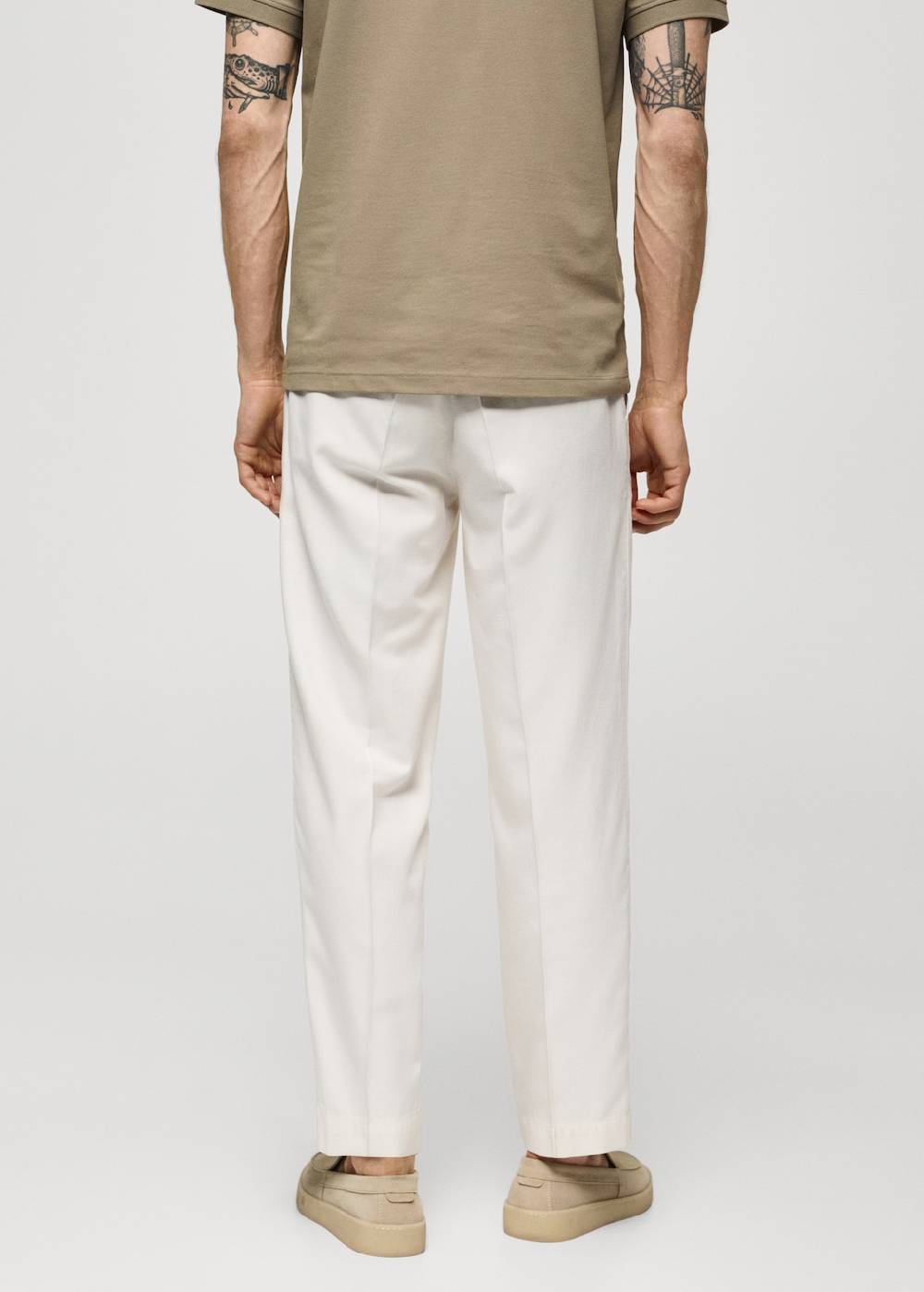 Mango Bundfaltenhose aus Lyocell mit Baumwolle Cyber Monday