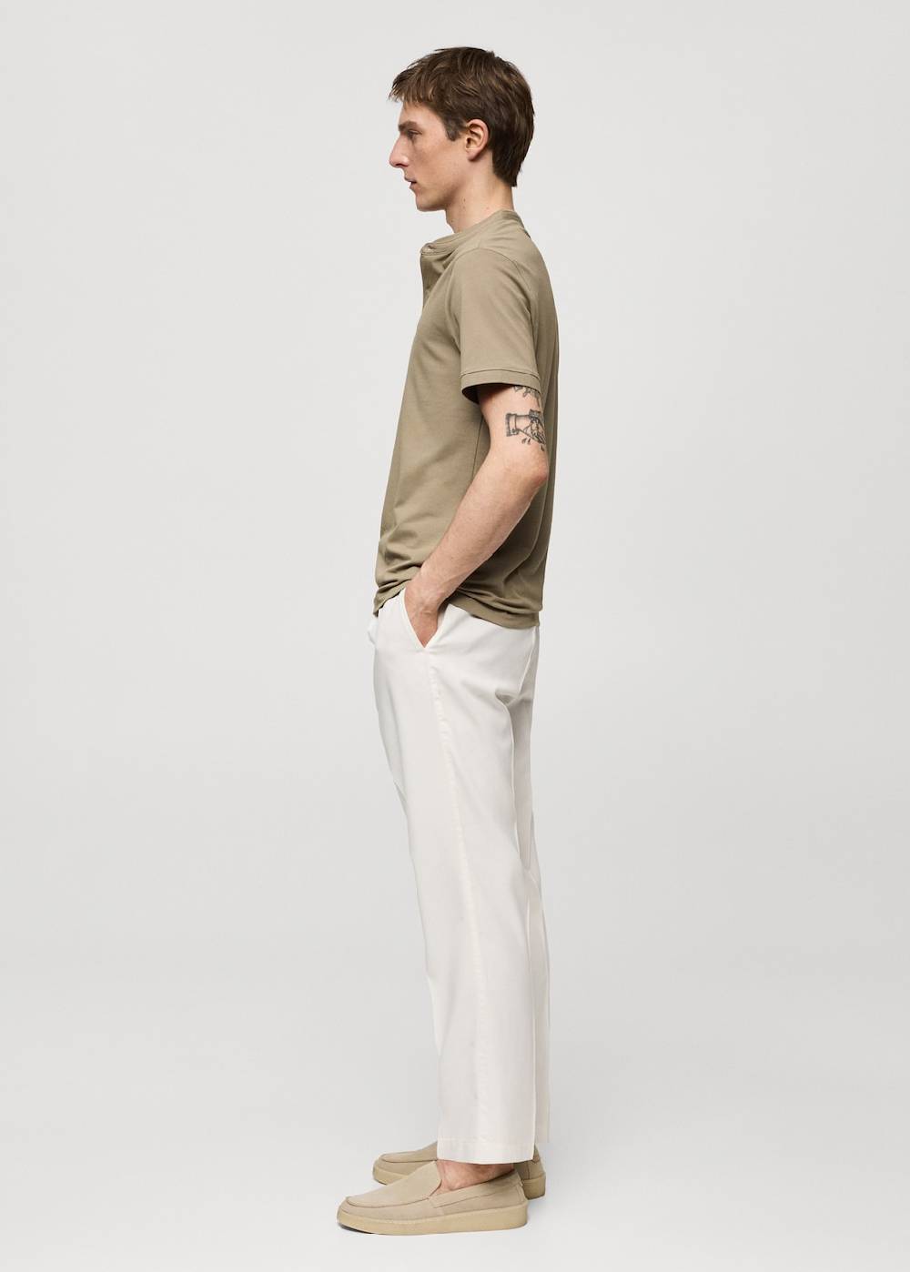 Mango Bundfaltenhose aus Lyocell mit Baumwolle Cyber Monday