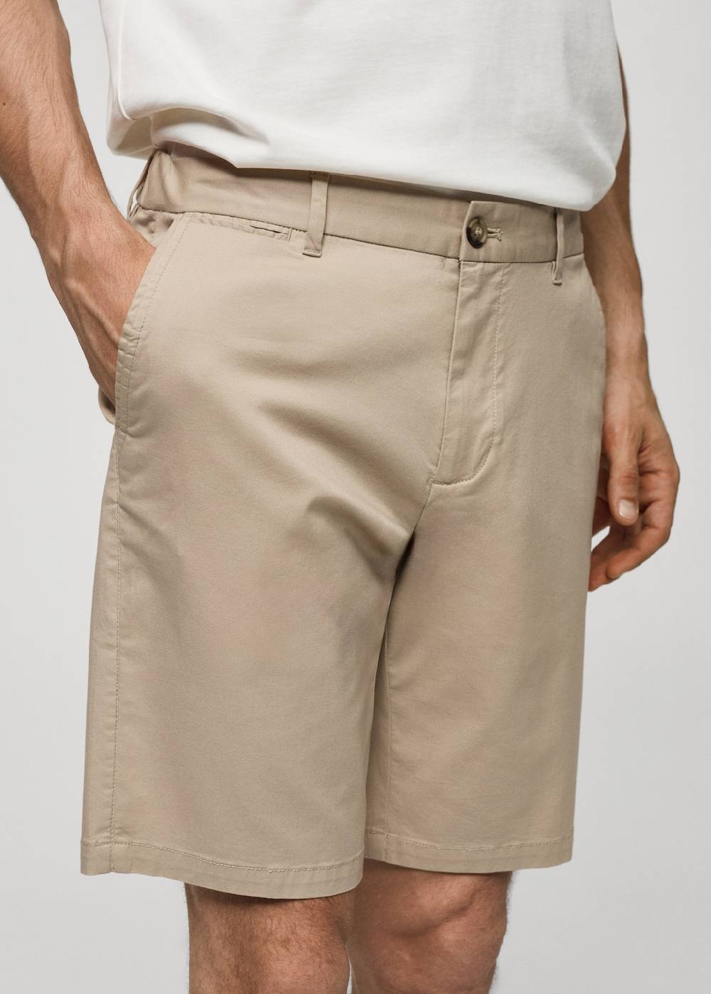 Mango Slim-Fit-Bermudashorts im Chino-Stil aus Baumwolle Muttertagsangebot