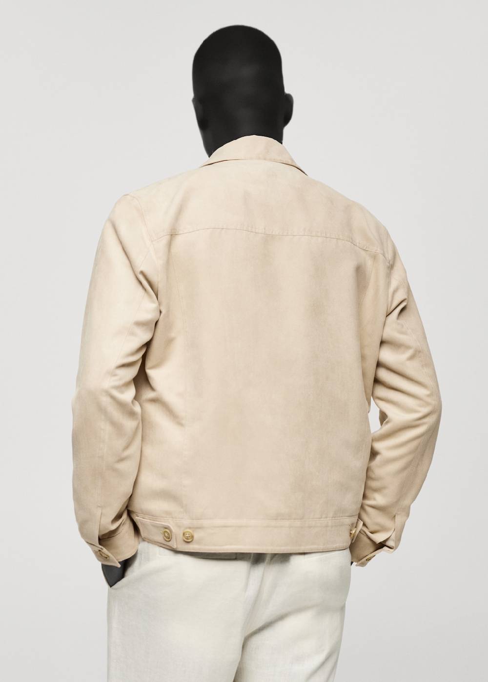 Mango Kurzjacke mit Wildledereffekt und Taschen Heißer Verkauf