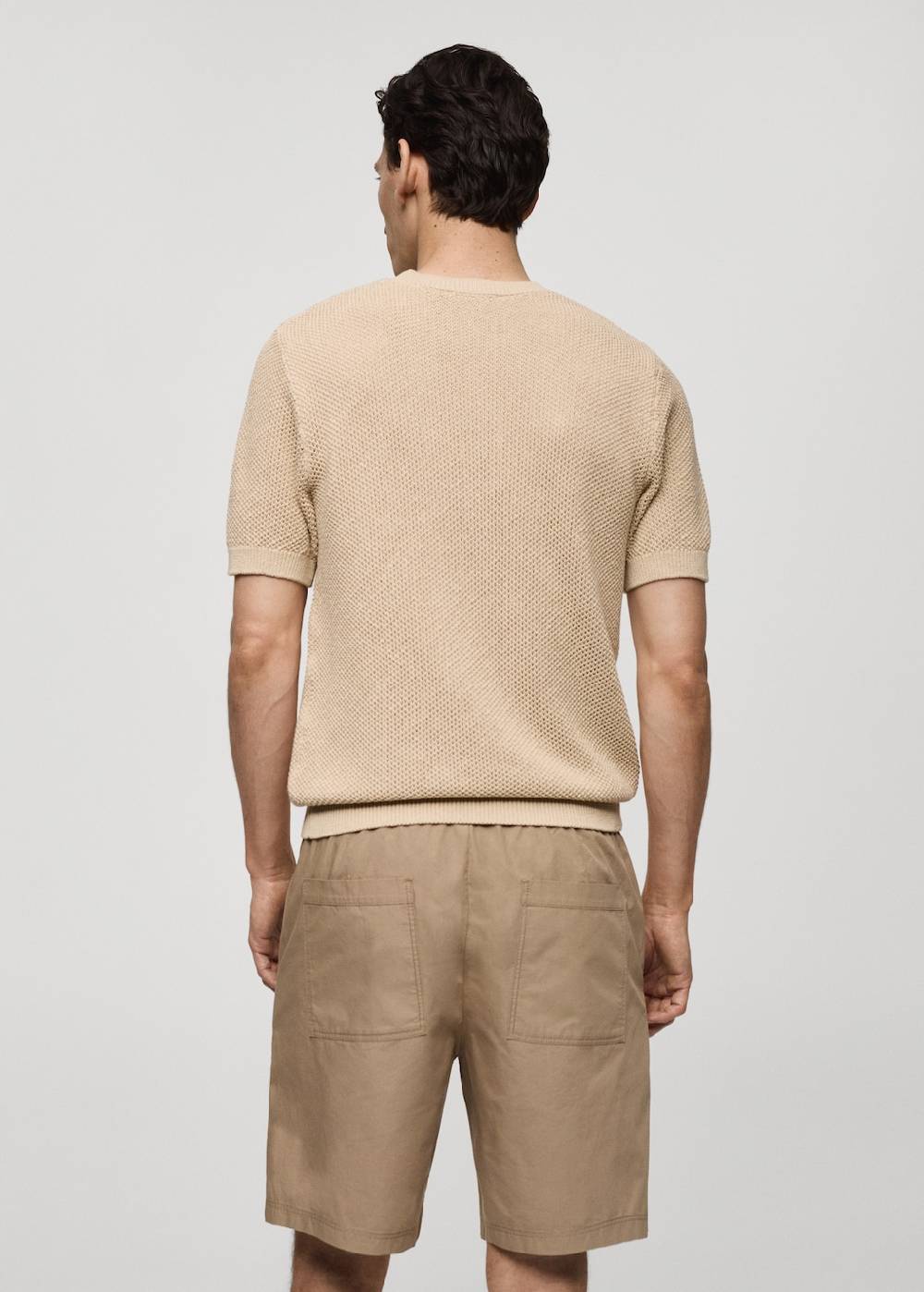 Mango Strukturiertes Strick-T-Shirt aus Baumwolle Neueste Mode