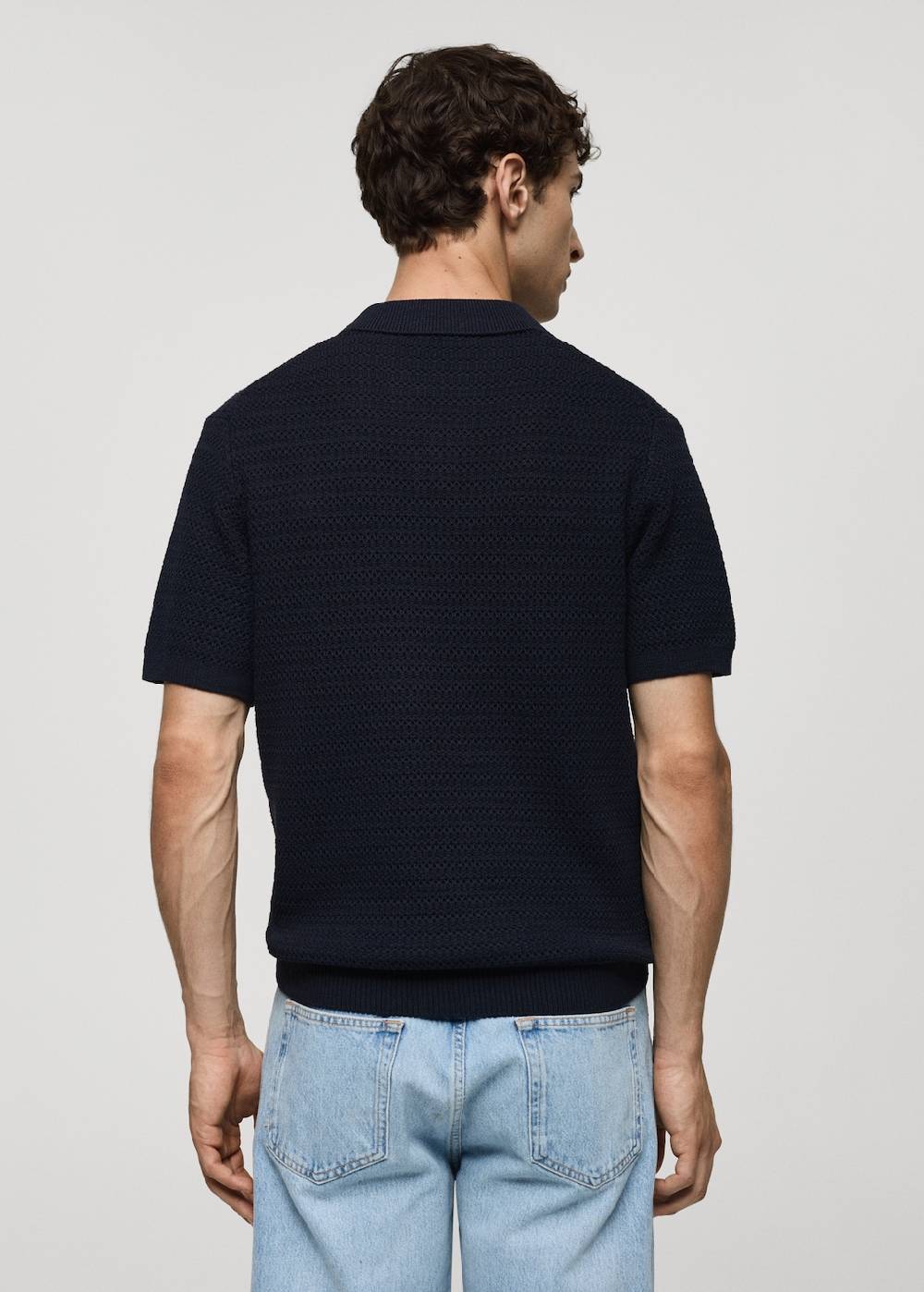Mango Strickpoloshirt in Flecht-Optik Exklusive Angebote