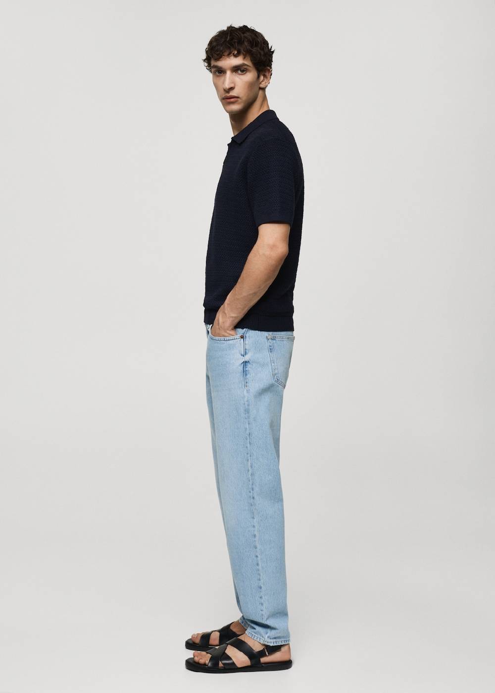 Mango Strickpoloshirt in Flecht-Optik Exklusive Angebote