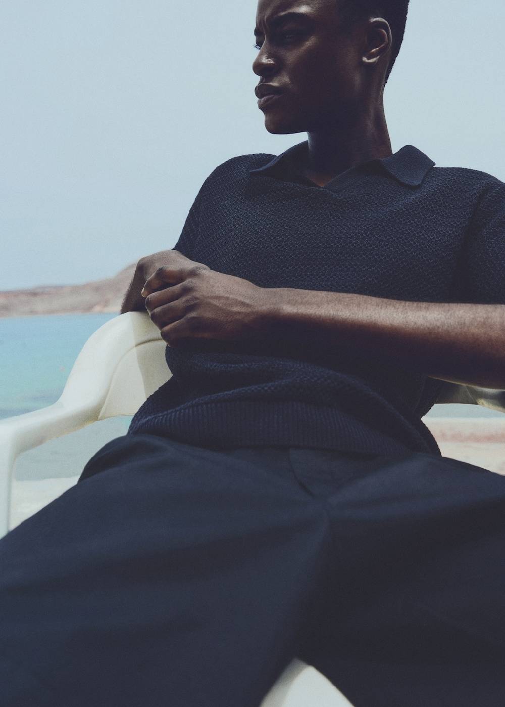 Mango Strickpoloshirt in Flecht-Optik Exklusive Angebote