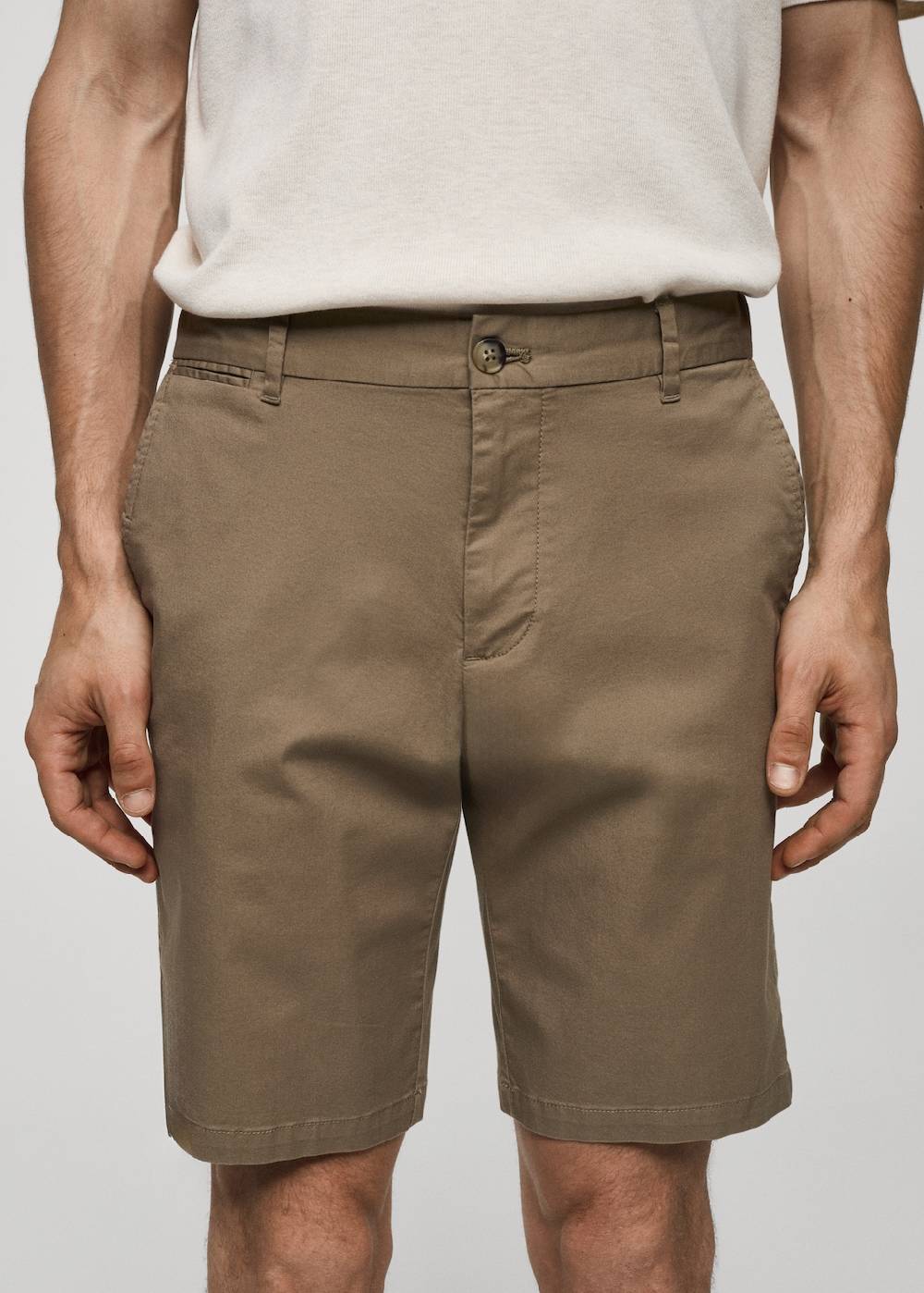 Mango Slim-Fit-Bermudashorts im Chino-Stil aus Baumwolle Kauf eins, bekomm eins gratis