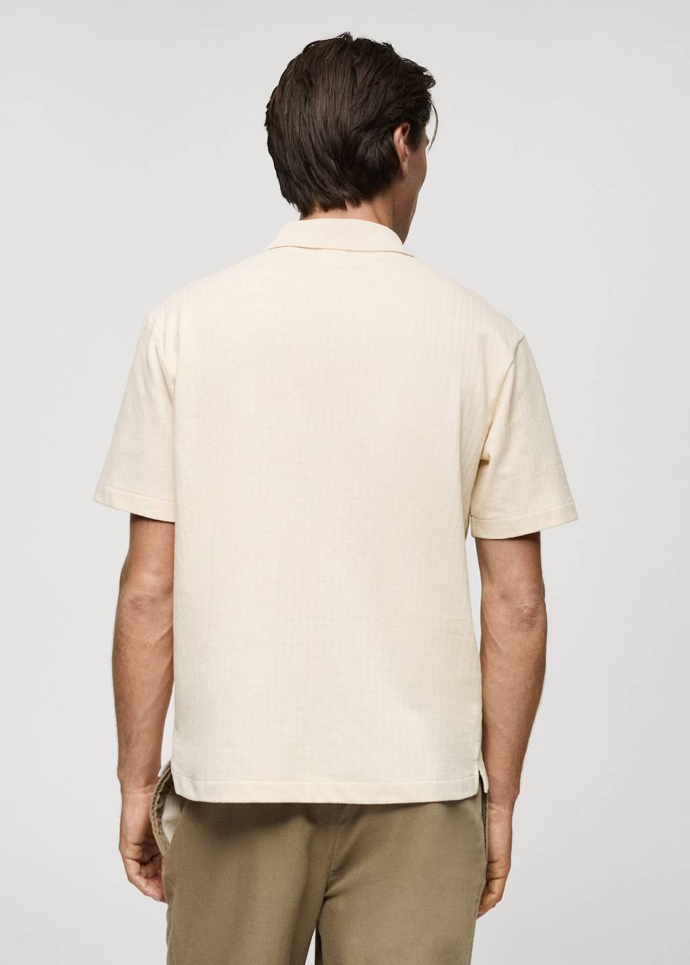 Mango Geripptes Regular-Fit-Poloshirt aus Baumwolle Riesige Ersparnisse