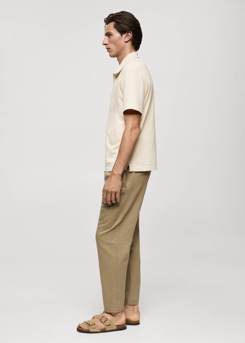 Mango Geripptes Regular-Fit-Poloshirt aus Baumwolle Riesige Ersparnisse