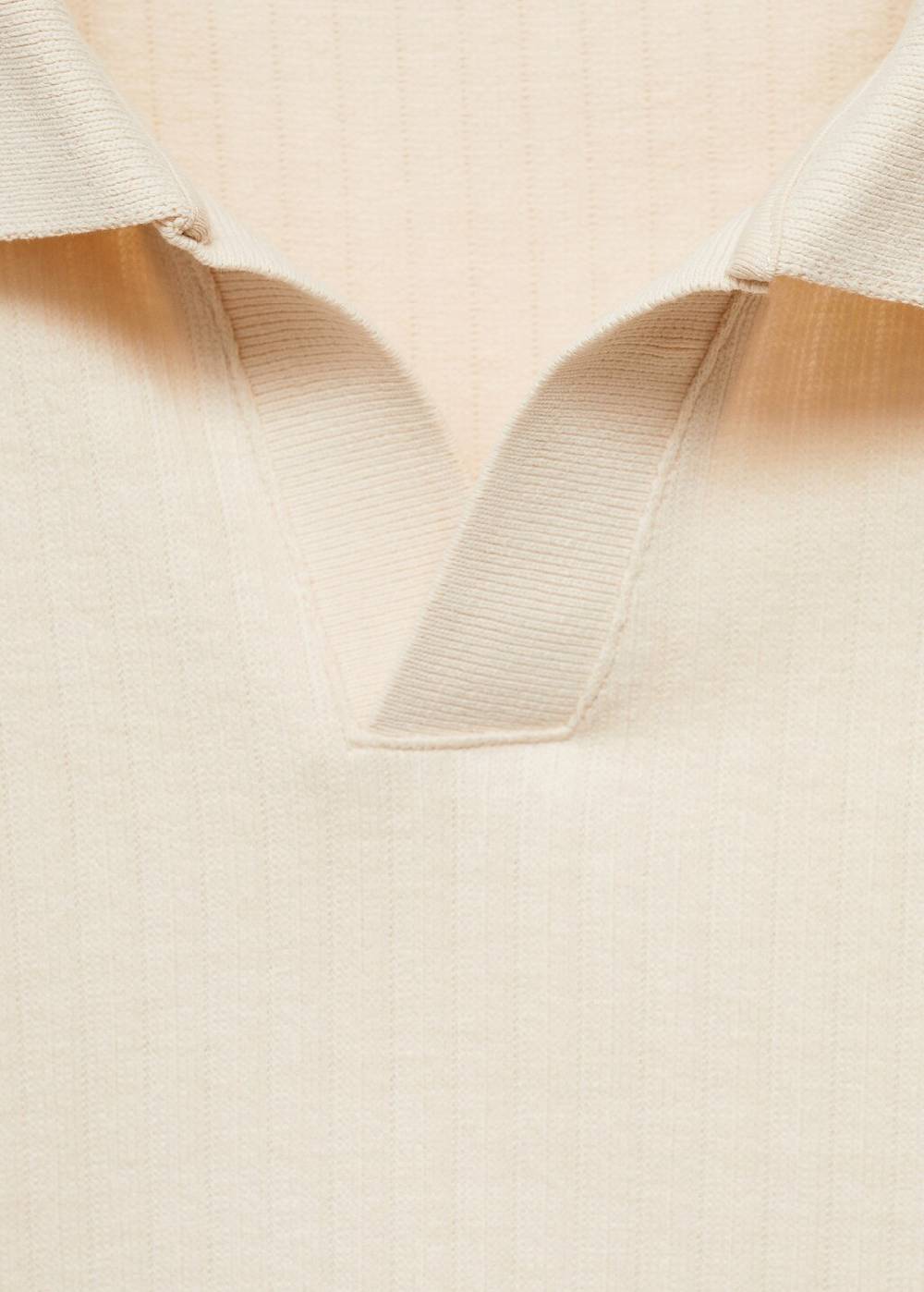 Mango Geripptes Regular-Fit-Poloshirt aus Baumwolle Riesige Ersparnisse