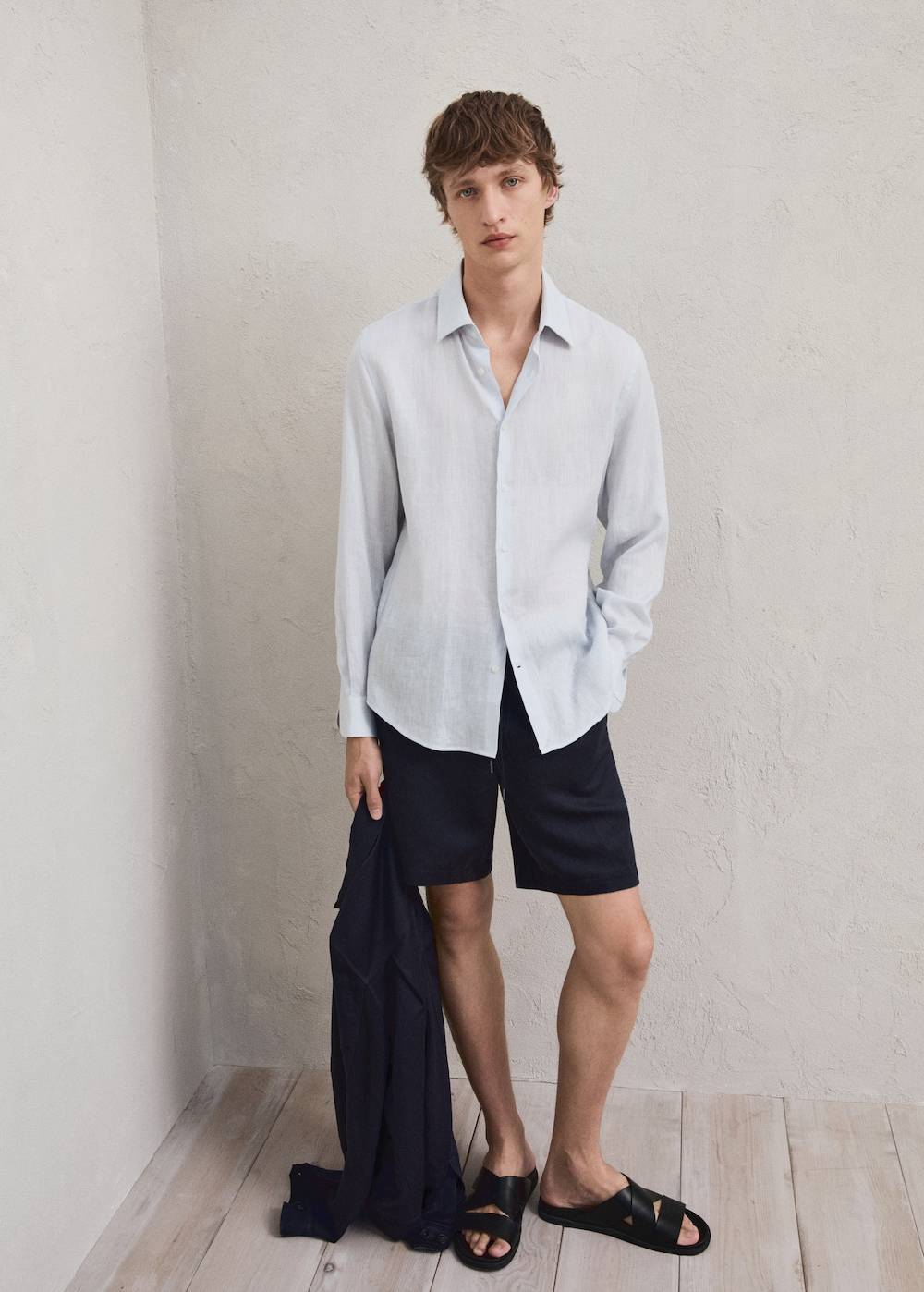 Mango Leinen-Bermudashorts aus Tencel mit Kordelzug VIP-Rabatte