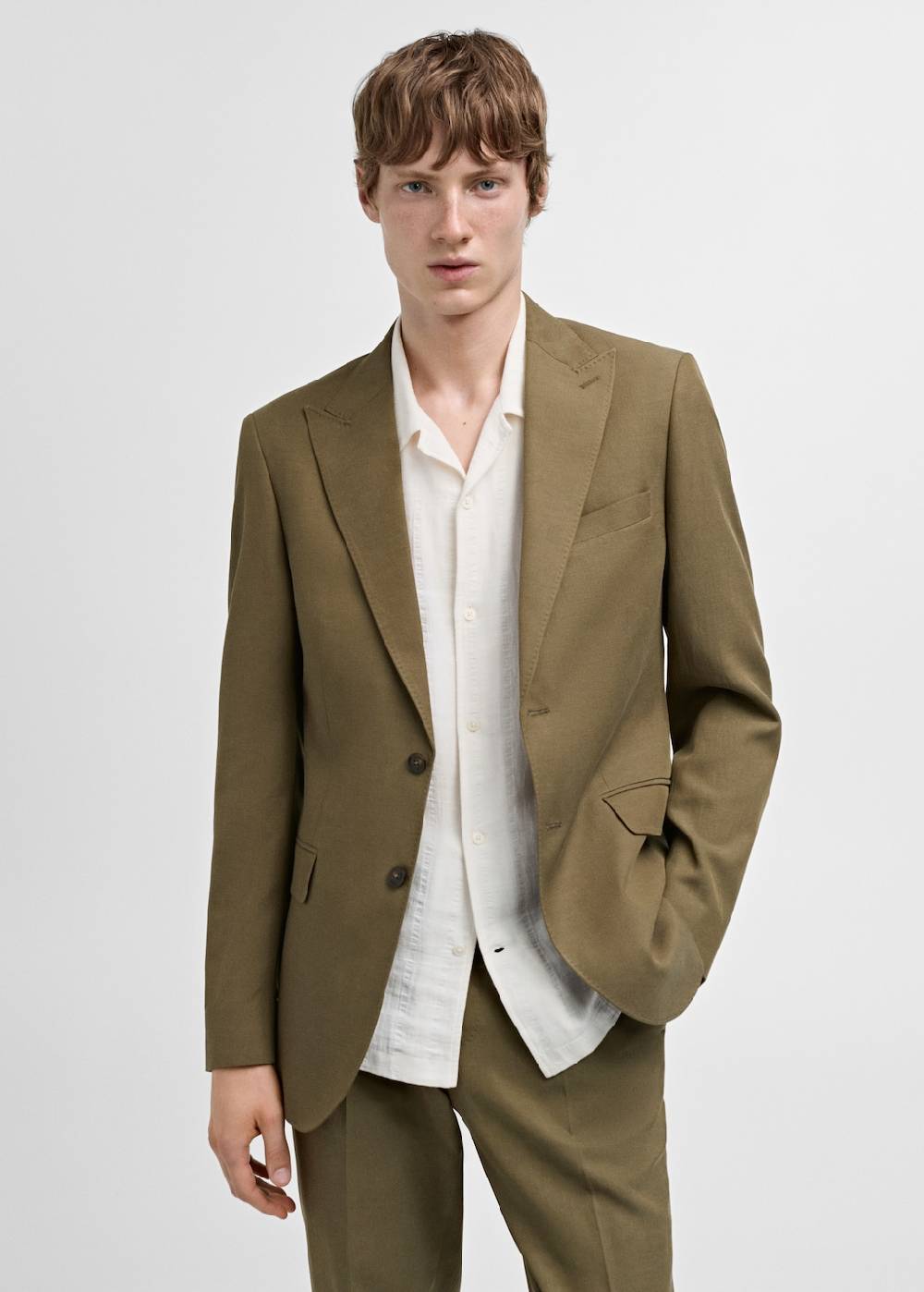 Mango Slim-Fit-Anzugjacke aus Tencel-Mischung Kostenlose Rückgabe
