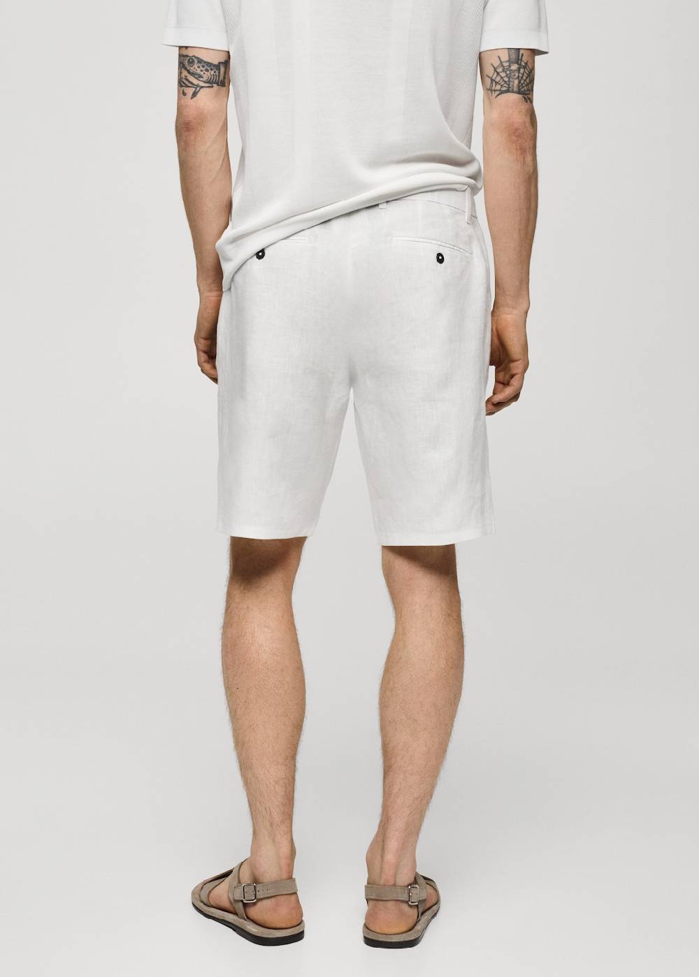 Mango Slim-Fit-Bermudashorts aus 100 % Leinen Neueste Stile