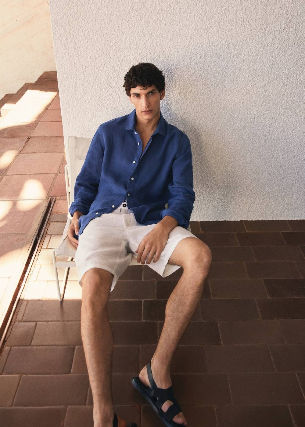 Mango Slim-Fit-Bermudashorts aus 100 % Leinen Neueste Stile