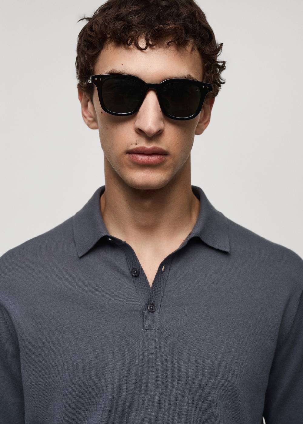 Mango Strick-Poloshirt aus 100 % Baumwolle Letzte 2 Tage