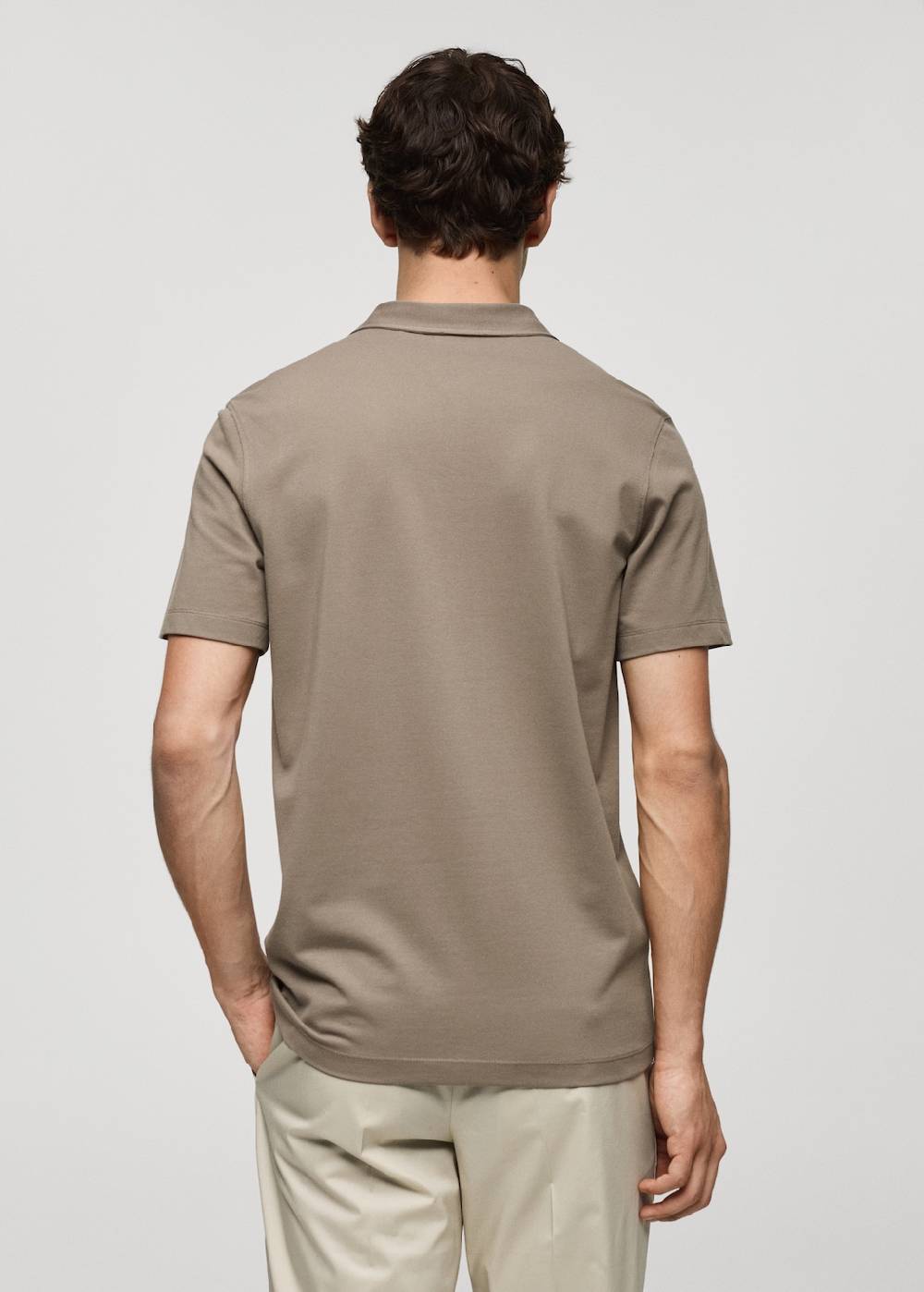 Mango Strukturiertes Slim-Fit-Poloshirt aus Baumwoll-Piqué Letzter Tag