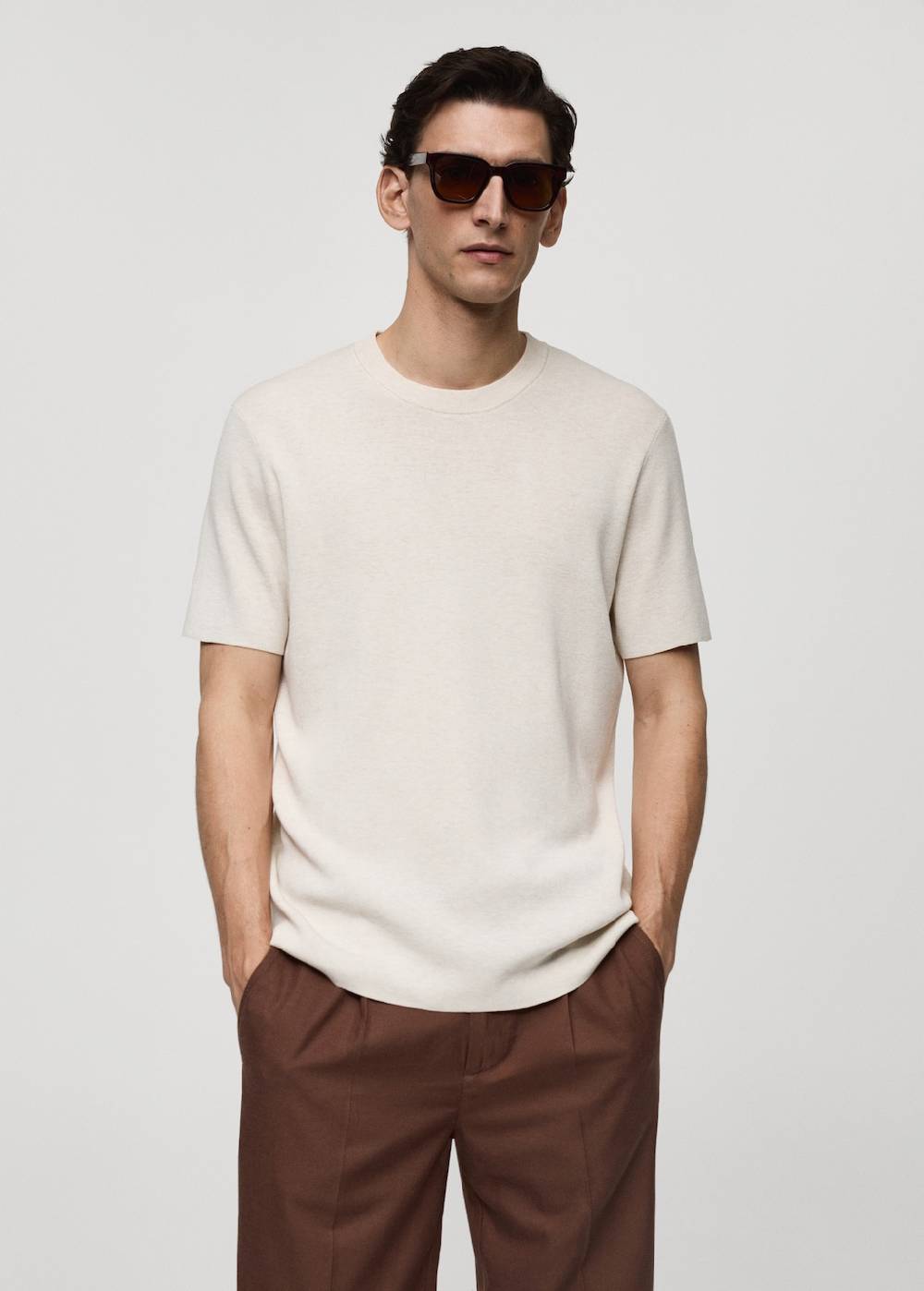 Mango Strickshirt aus Baumwolle