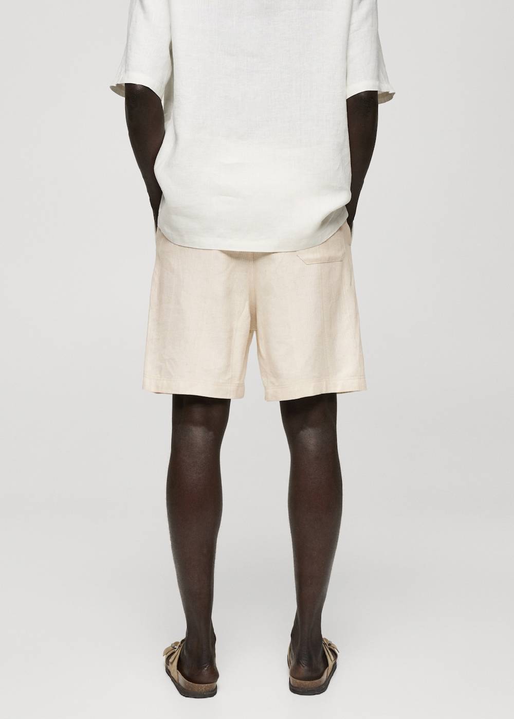 Mango Bermudashorts aus Baumwoll-Leinengemisch mit Kordelzug Clearance-Verkauf