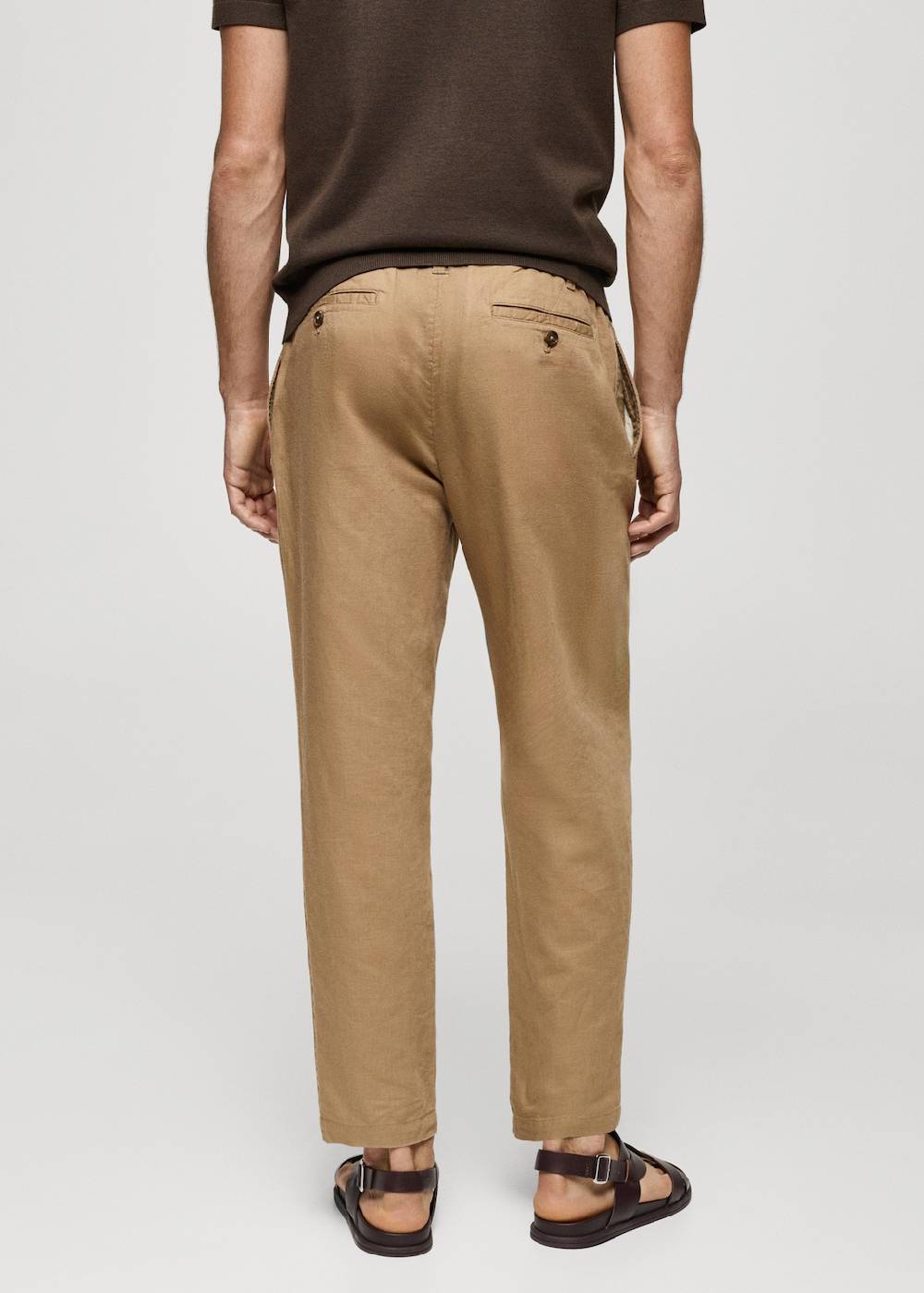 Mango Slim Fit-Leinenhose mit Kordel Fabrikladen