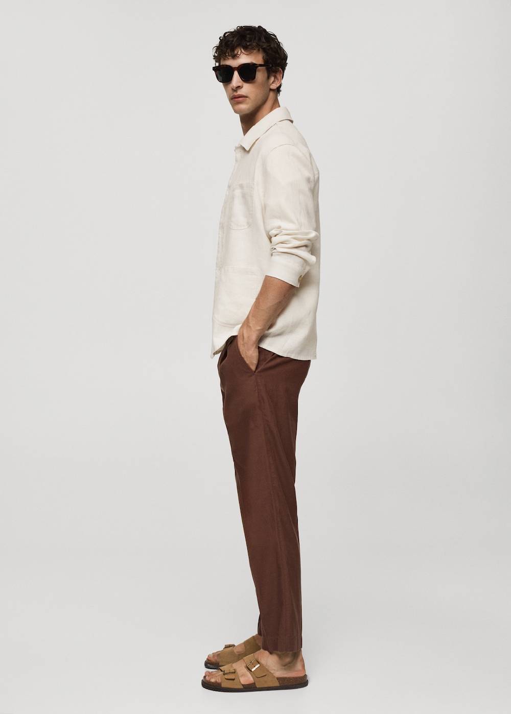 Mango Overshirt mit Taschen aus 100 % Leinen Begrenzt auf 3 Tage