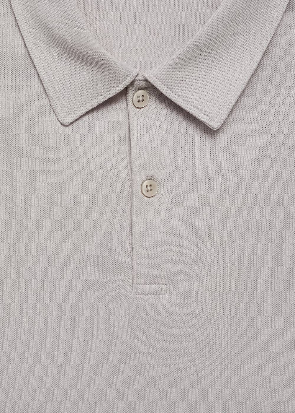 Mango Strukturiertes Slim-Fit-Poloshirt aus Baumwoll-Piqué Speichern exportieren