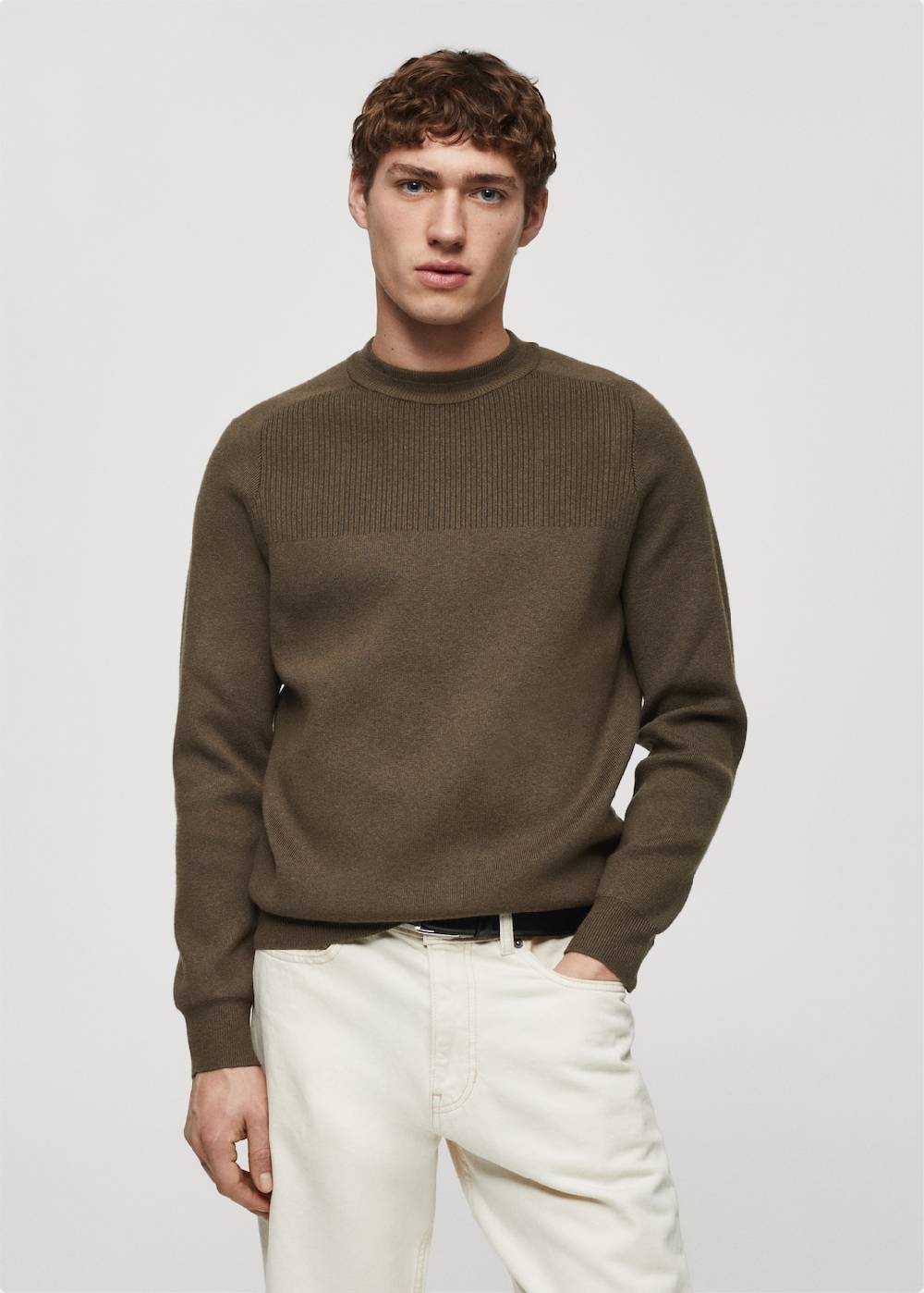 Mango Stretchpullover mit Rippdetail zollfrei